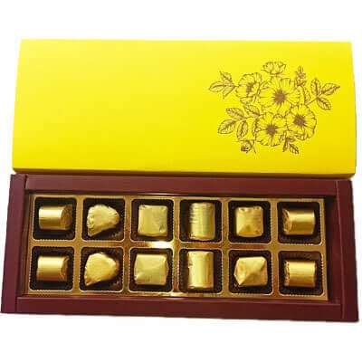 Neon Chocolate Box with 12 Chocolates